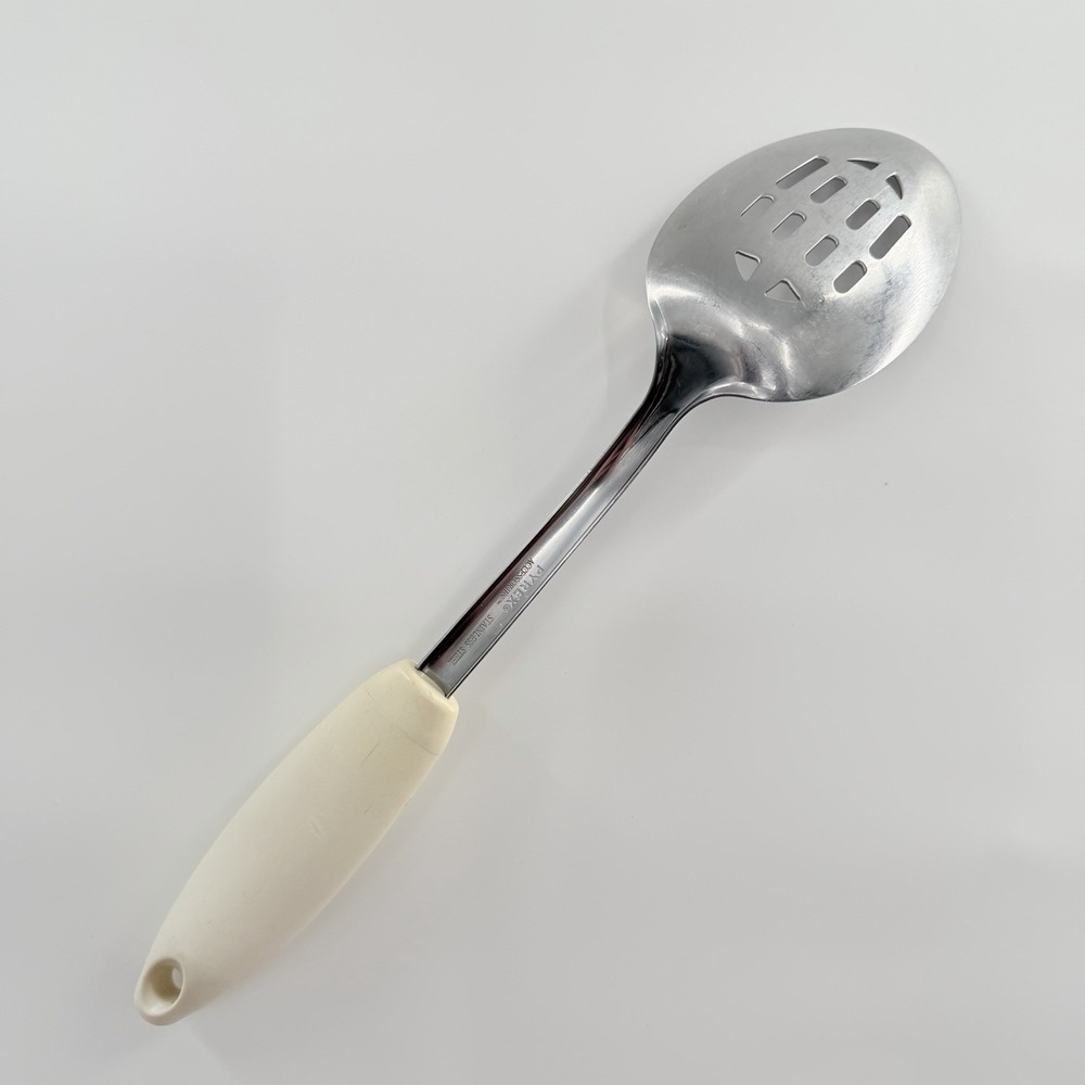 Vintage Pyrex Stainless Steel Slotted Spoon Handle 80s 90s Vtg Kitchen Tool - Picture 10 of 11